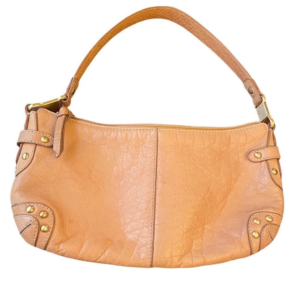 The Sak Y2K Small Handbag Purse Bag Camel Brown Leather The Pink Label